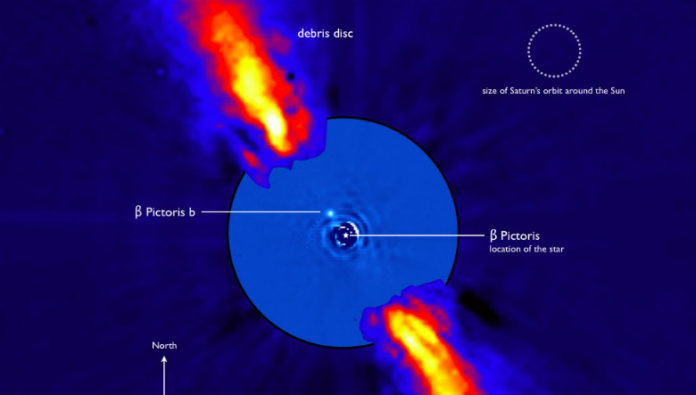 Exoplaneta Beta Pictoris. Credit: ESO/A.-M. Lagrange et al.
