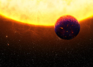 Může u 55 Cnc existovat obyvatelný svět? 55 Cnc e a další super-země. Credit: Thibaut Roger