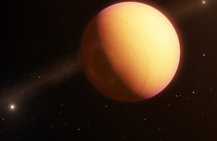 Exoplaneta HR 8799e. Credit: ESO/L. Calçada