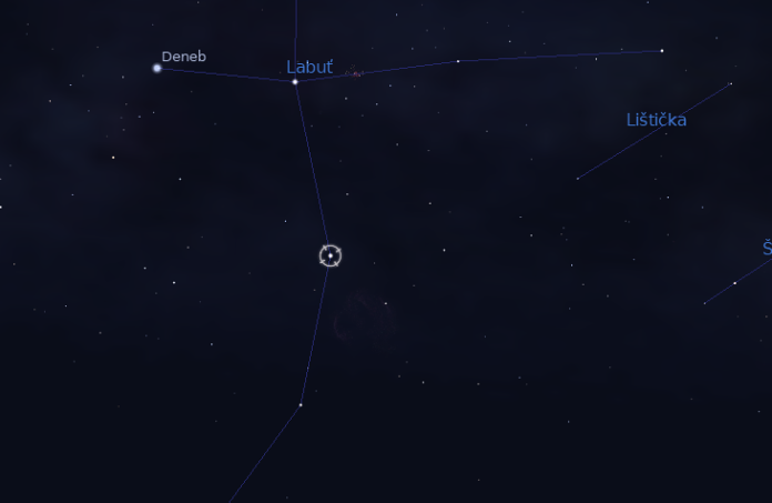 Epsilon Cygni, zdroj: Stellarium