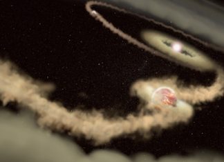 Ztracená v prachu: okolo hvězdy PDS 70 obíhá druhá planeta. Vidíme ji přímo Exoplanety u PDS 70. Credit: J. Olmsted (STScI)