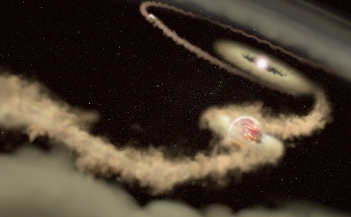 Exoplanety u PDS 70. Credit: J. Olmsted (STScI)