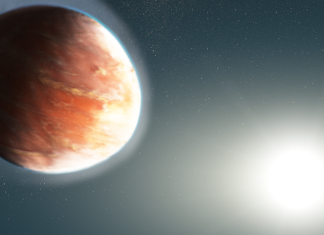 WASP-121b Hubble pozoroval šišatou planetou obklopenou kovovým oblakem